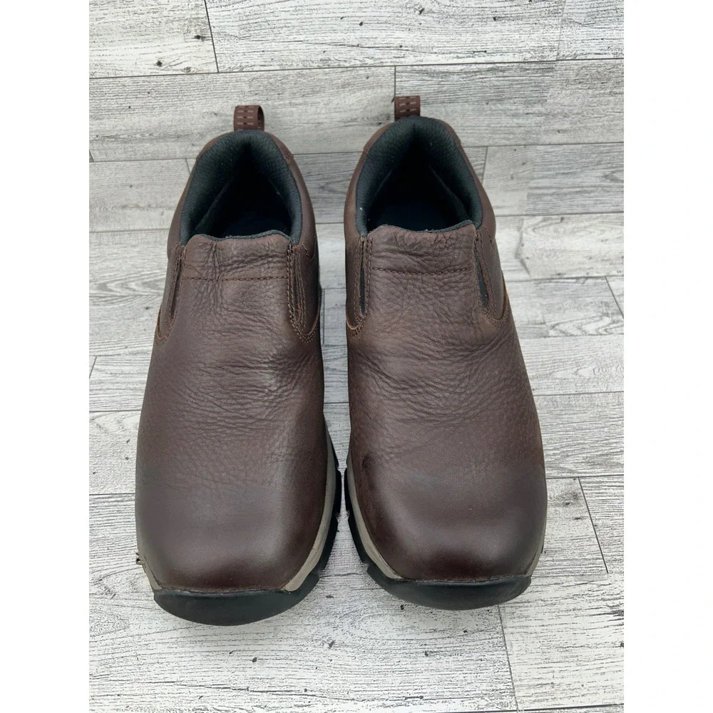 LL‎ Bean Waterproof Insulated Leather Mocs Brown Vibram Arctic Grip Women Size 9